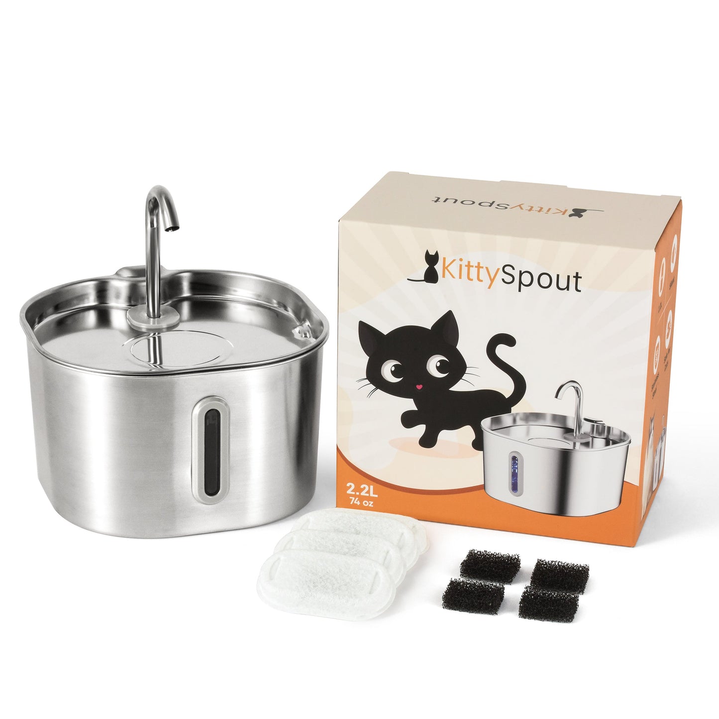 The KittySpout™ - 2.2L Fountain 2–month Kit